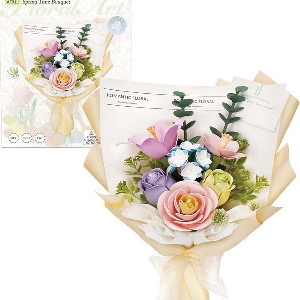 New-Sealed Packaging-3D Puzzles for Adults,Bouquet Flower Building Set